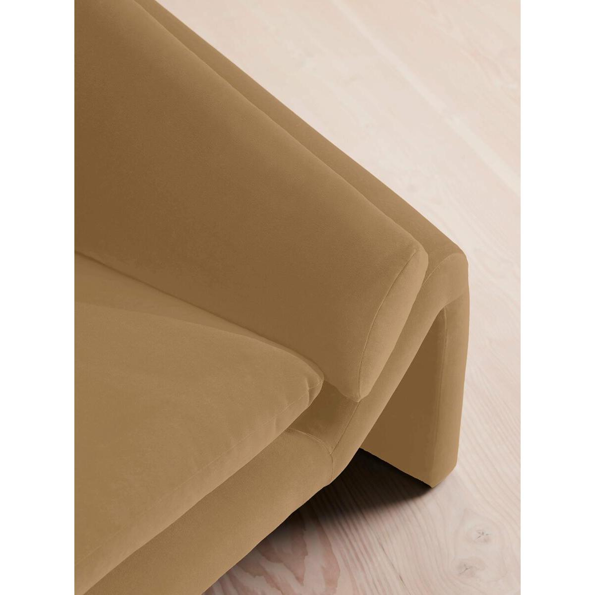 Amble Three Seater Sofa, Velvet, Camel – image 6
