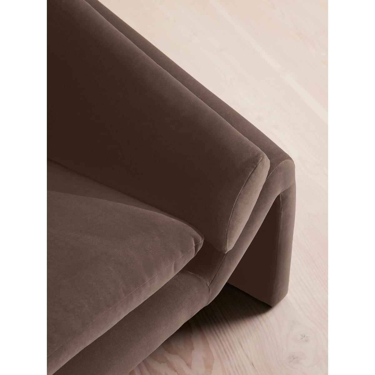 Amble Three Seater Sofa, Velvet, Taupe – image 6