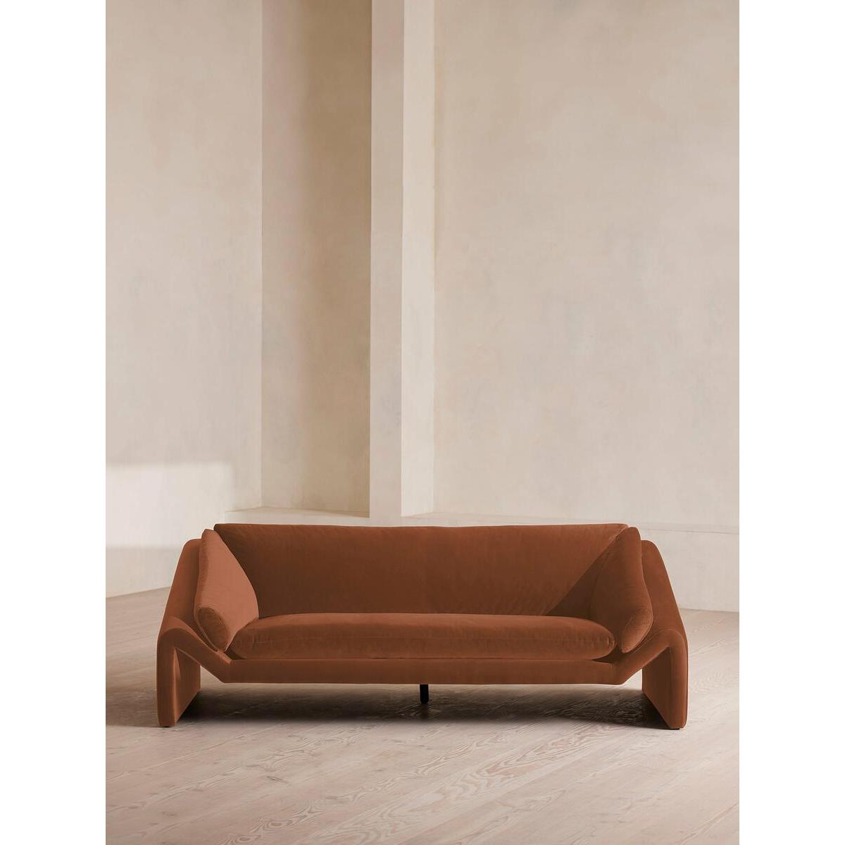 Amble Three Seater Sofa, Velvet, Antique Rose – image 2