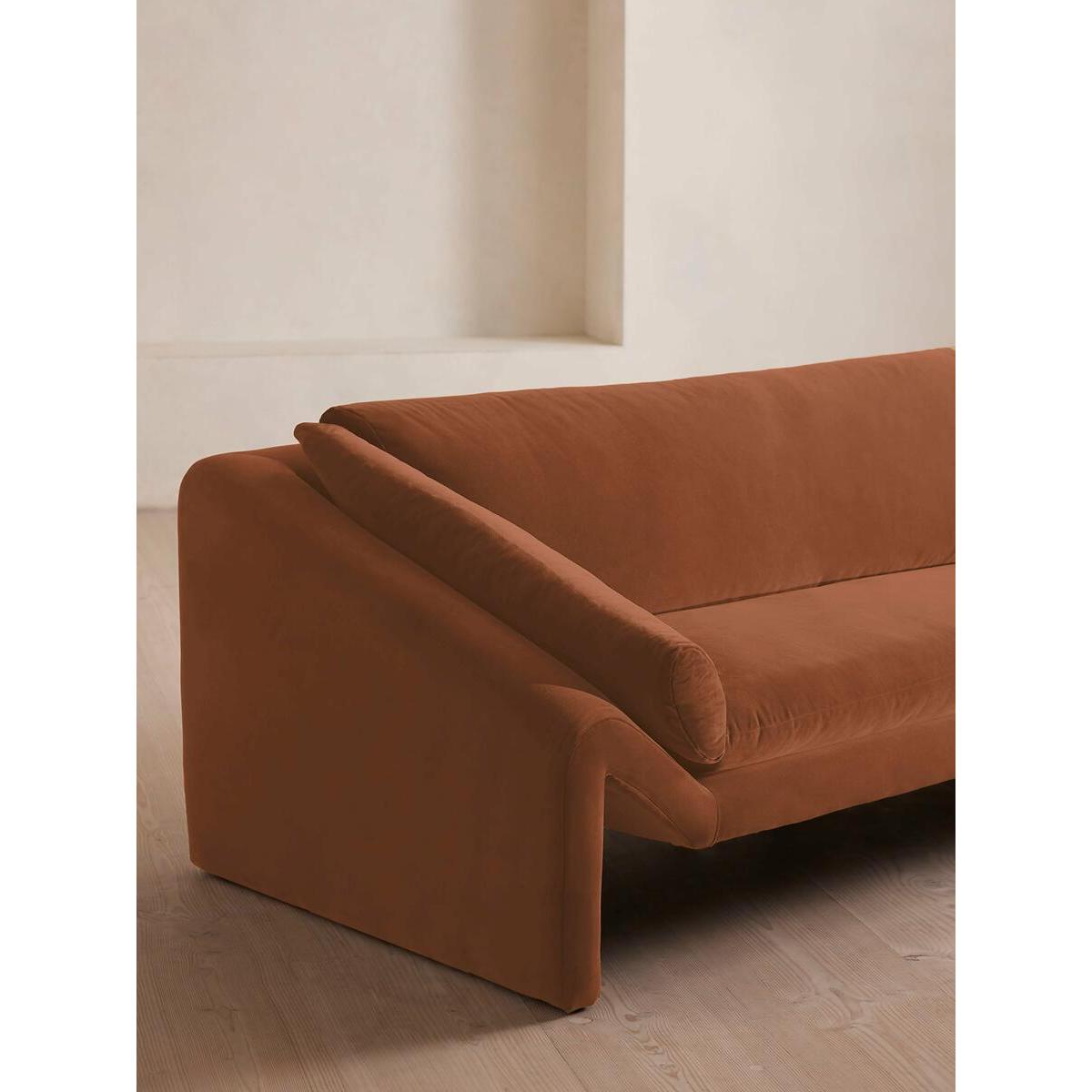 Amble Three Seater Sofa, Velvet, Antique Rose – image 5