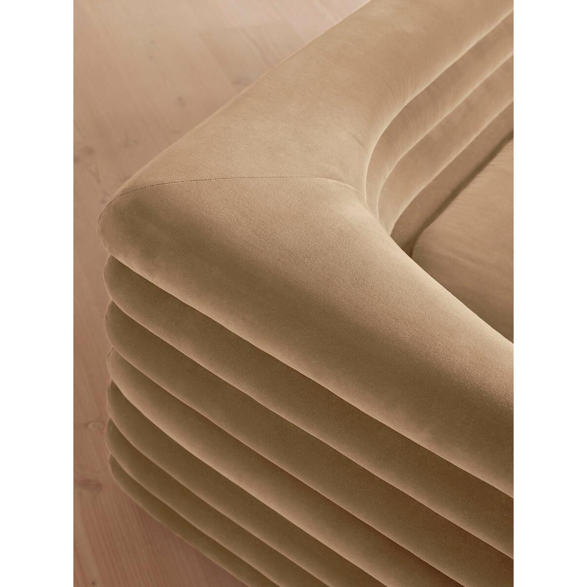 Laura Three Seater Sofa, Velvet, Camel – image 6