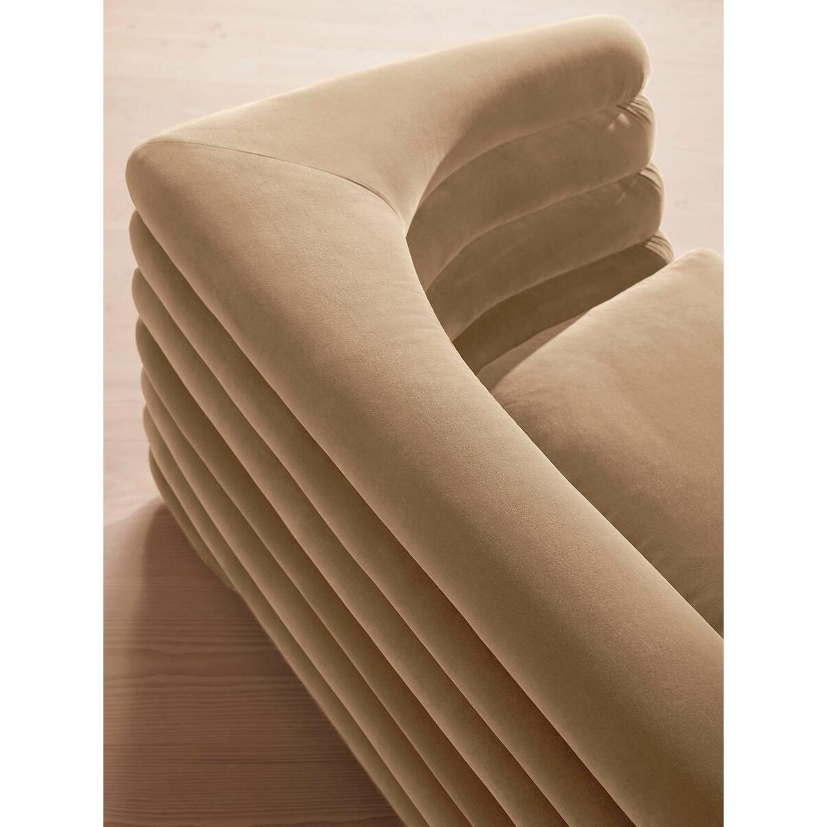 Laura Three Seater Sofa, Velvet, Camel – image 7