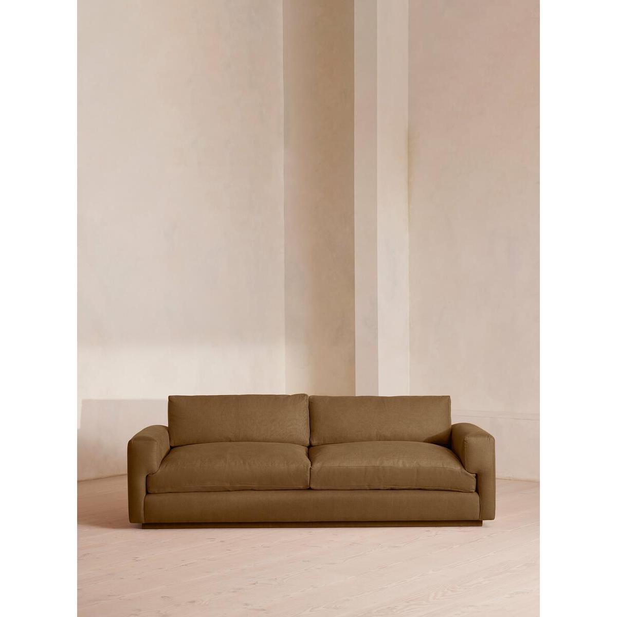 Mossley Three Seater Sofa, Linen, Ochre – image 2