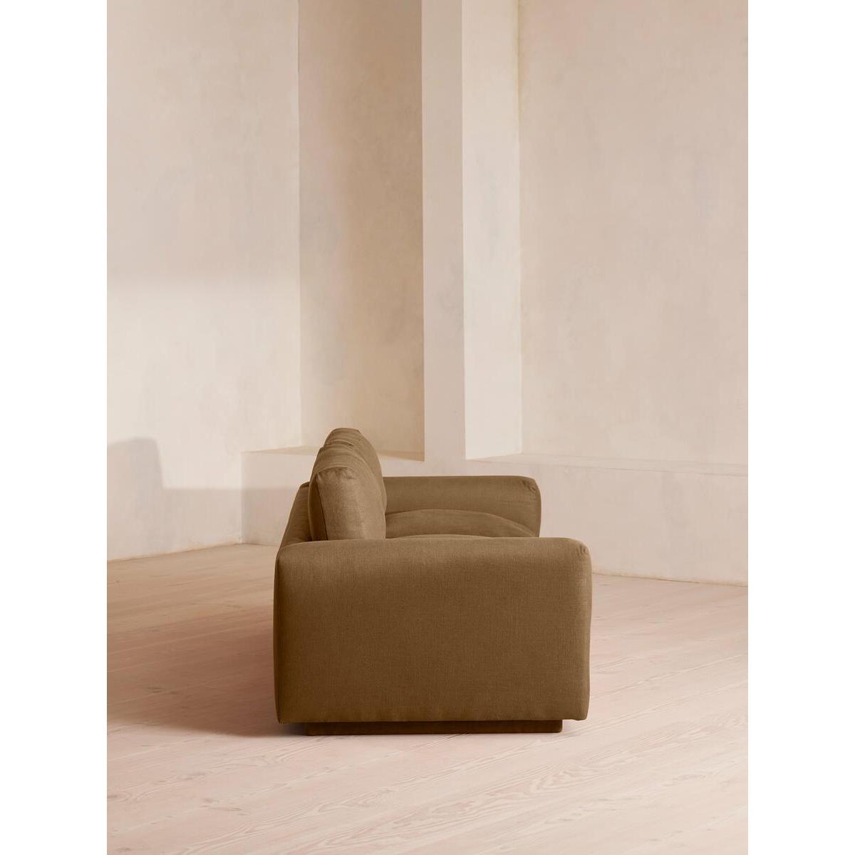 Mossley Three Seater Sofa, Linen, Ochre – image 3