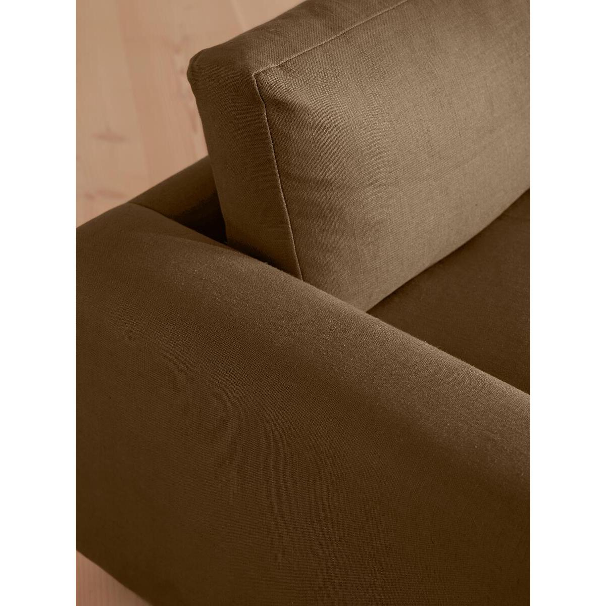 Mossley Three Seater Sofa, Linen, Ochre – image 4