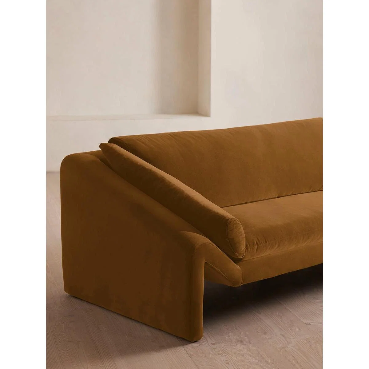 Amble Three Seater Sofa, Velvet, Mustard – image 5