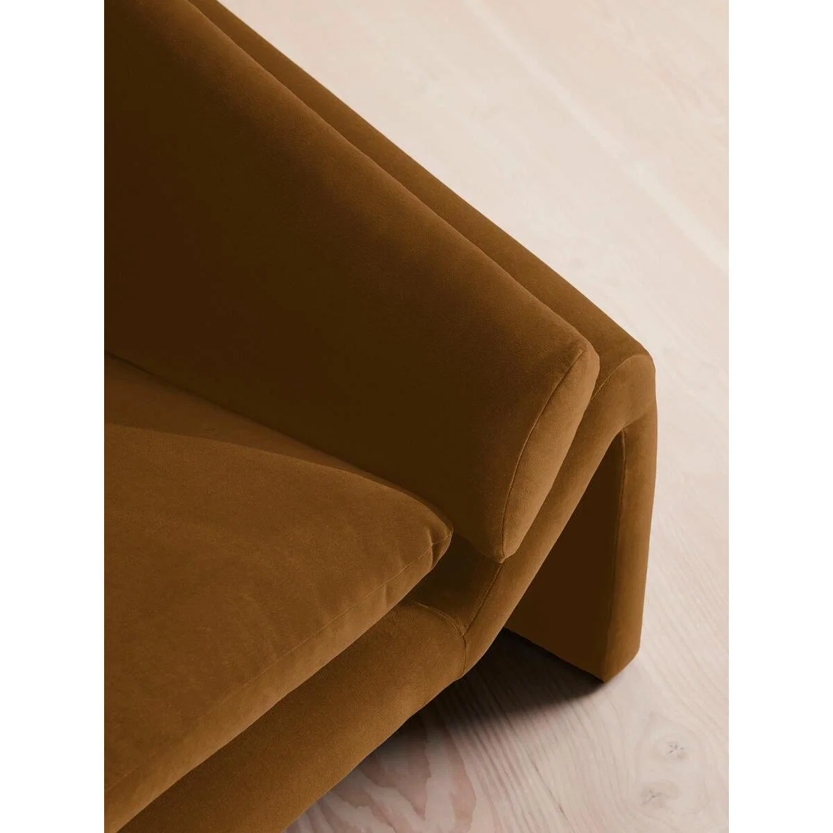 Amble Three Seater Sofa, Velvet, Mustard – image 6