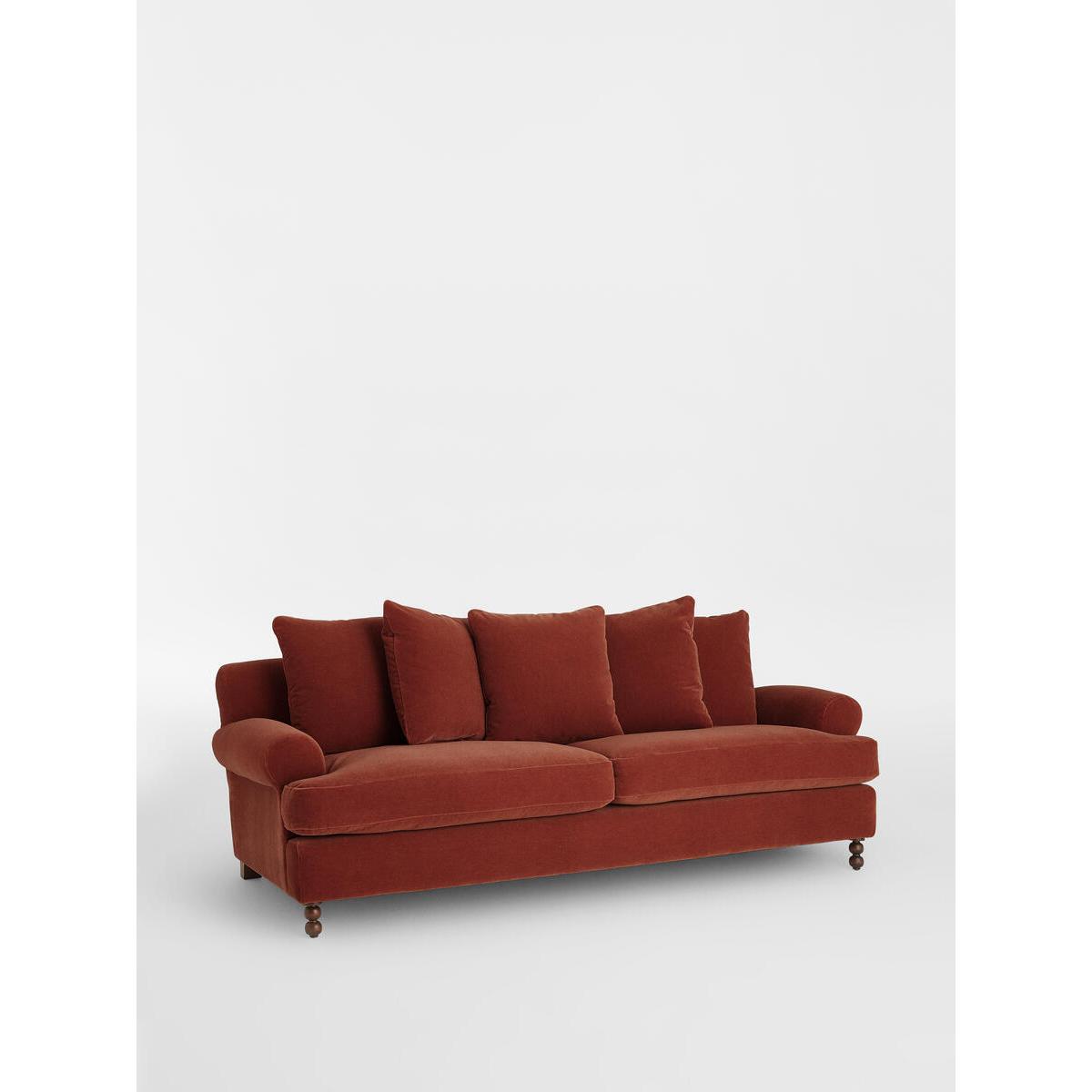 Audrey 3-Seater Sofa, Mohair Rust – image 2