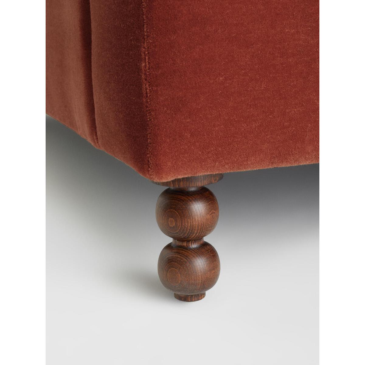 Audrey 3-Seater Sofa, Mohair Rust – image 3