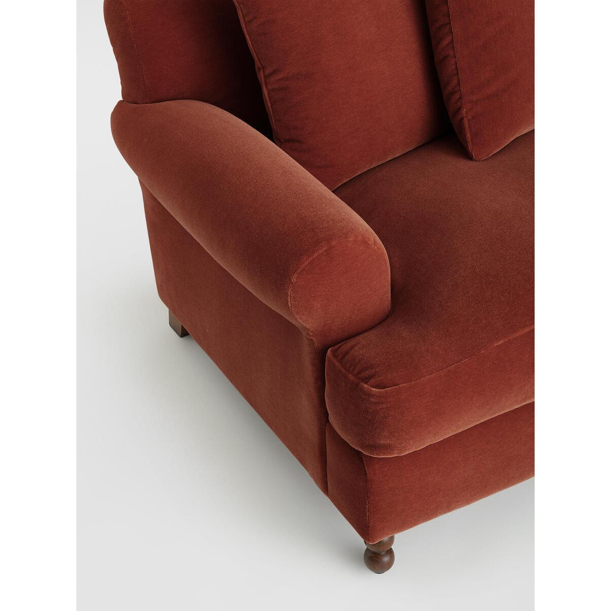 Audrey 3-Seater Sofa, Mohair Rust – image 4