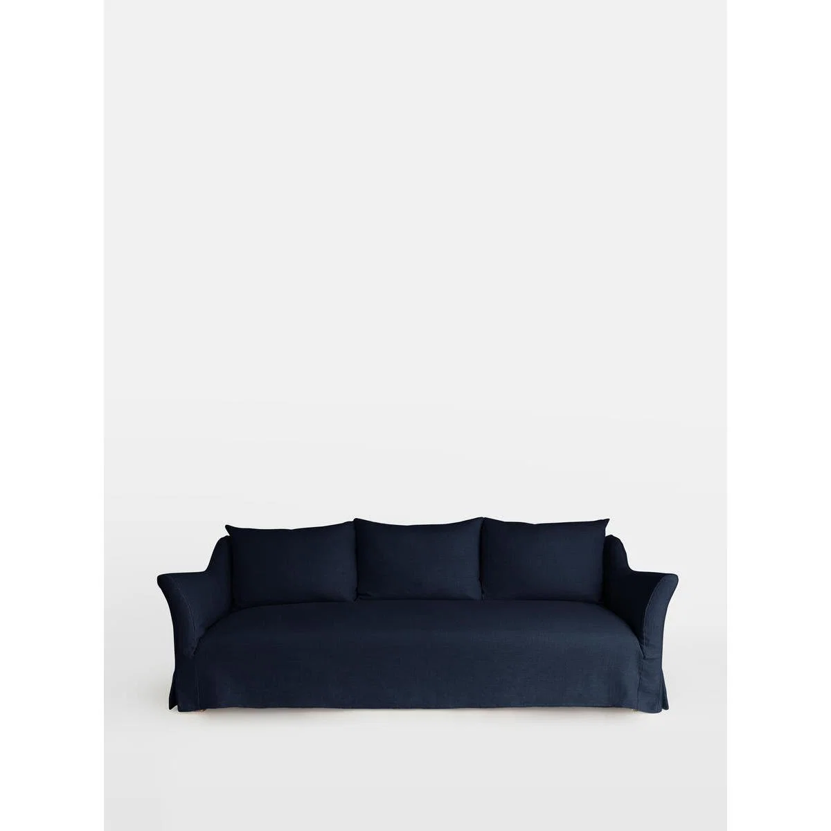 Roma 3-Seater Sofa, Linen Dark Navy – image 2
