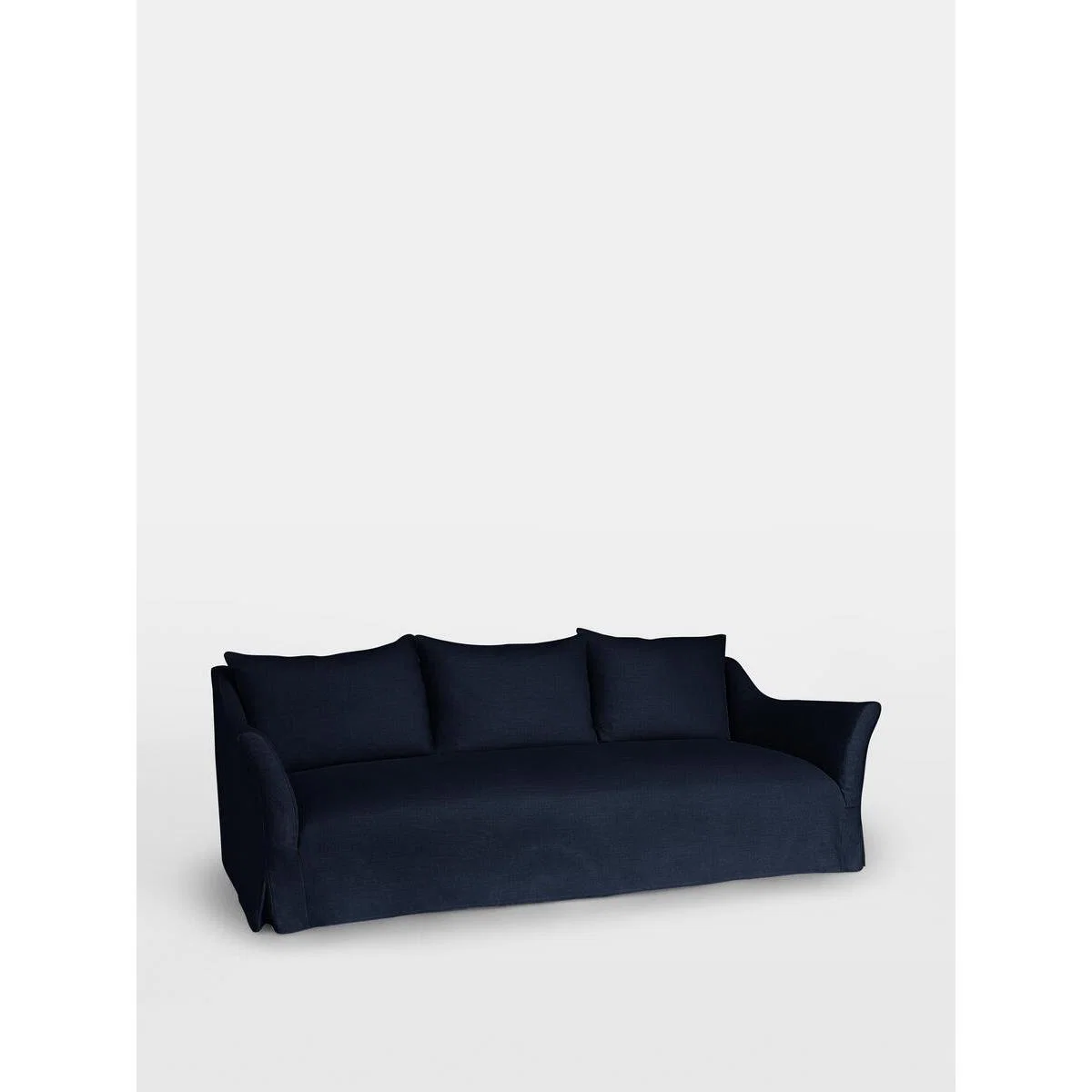 Roma 3-Seater Sofa, Linen Dark Navy – image 3