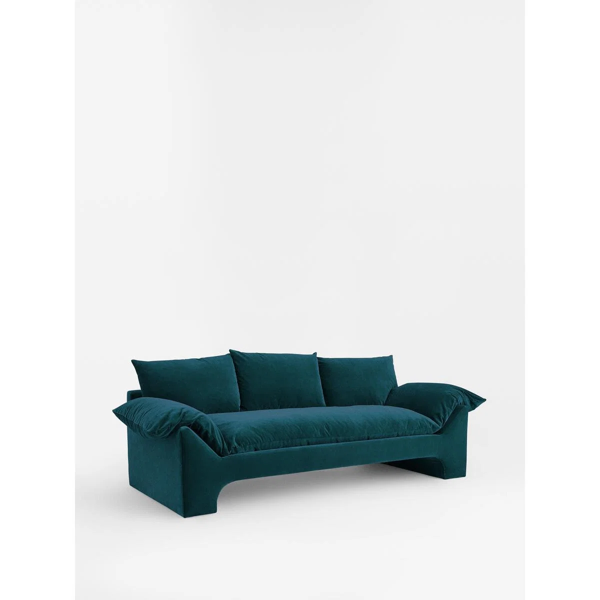 Wyatt 3-Seater Sofa, Velvet Teal – image 2