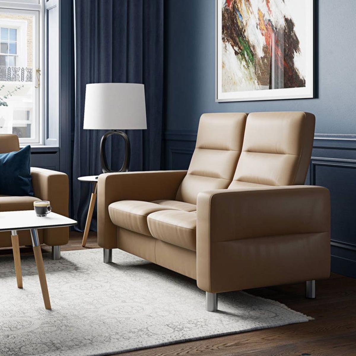 Stressless Wave High Back Sofa 3 Seater Noblesse Leather – image 2