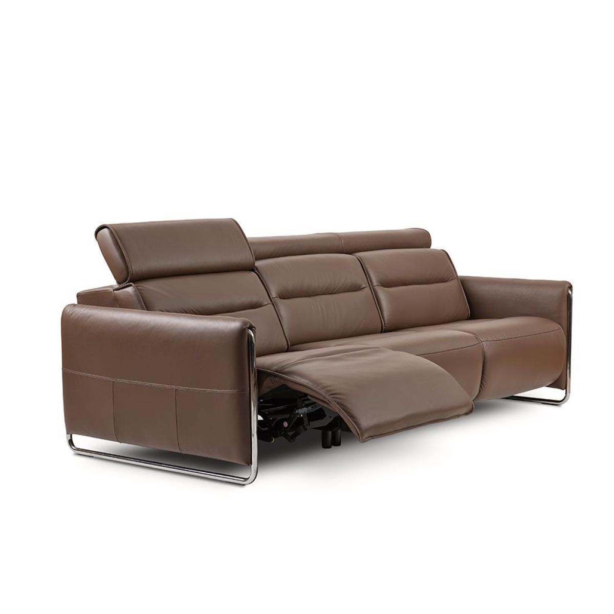 Stressless Emily 3 Seater Sofa - Steel Arms Emily 3 Seat Sofa Steel Arm - Pioneer Leather – image 3