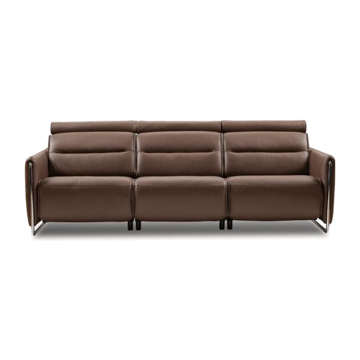 Stressless Emily 3 Seater Sofa - Steel Arms Emily 3 Seat Sofa Steel Arm - Pioneer Leather – image 1