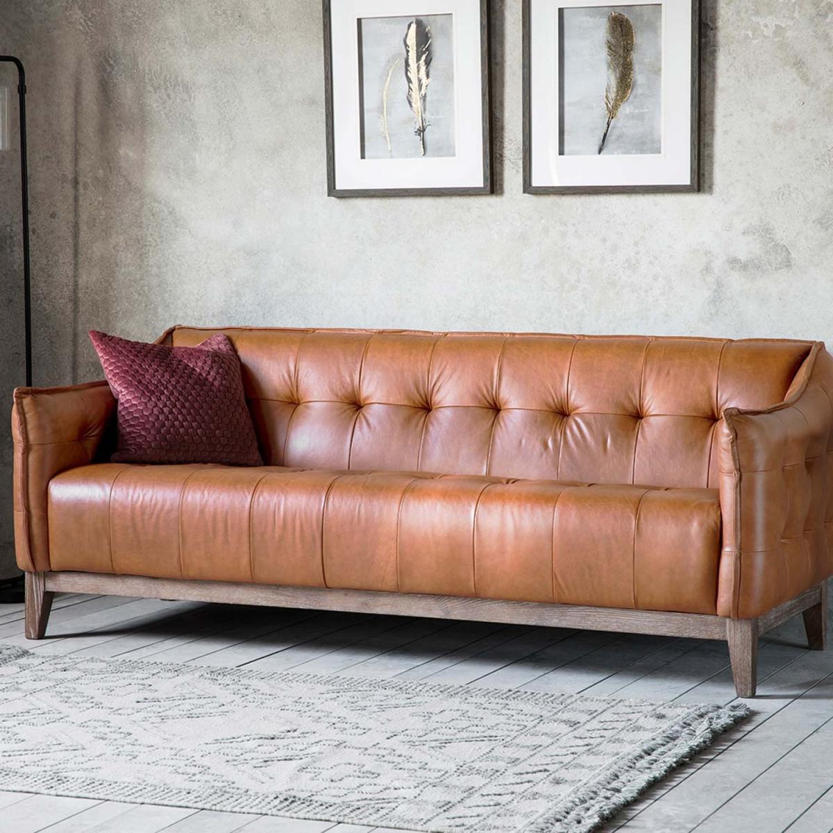 Eastcourt 3 Seater Sofa in Brown Vintage Leather – image 2