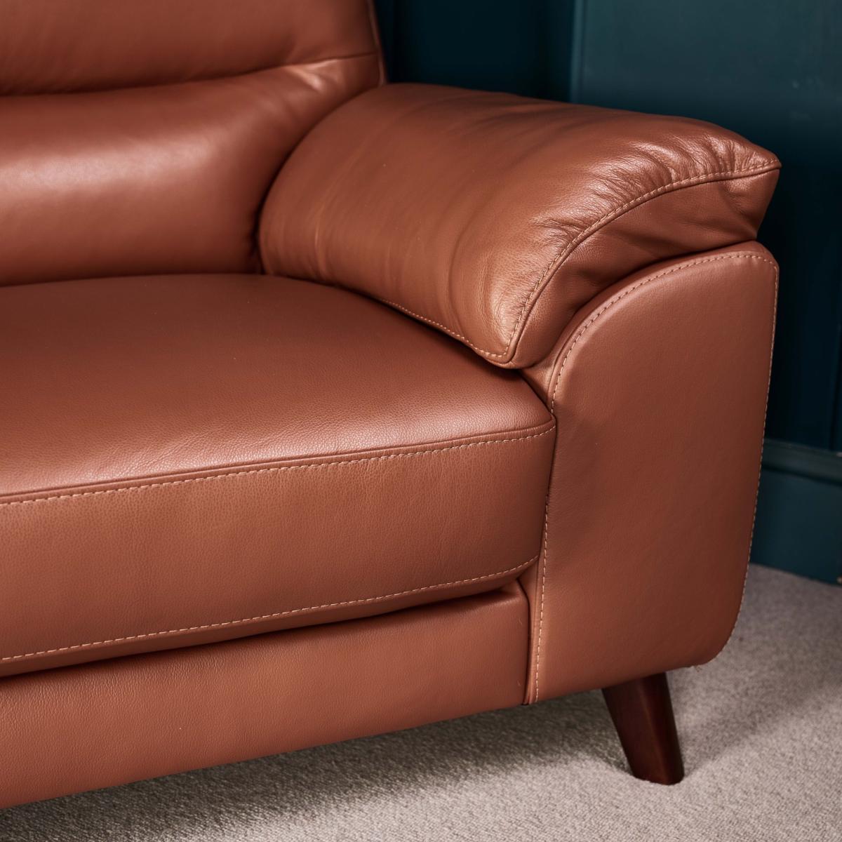 Vegas 3 Seater Sofa - Tan Leather – image 4