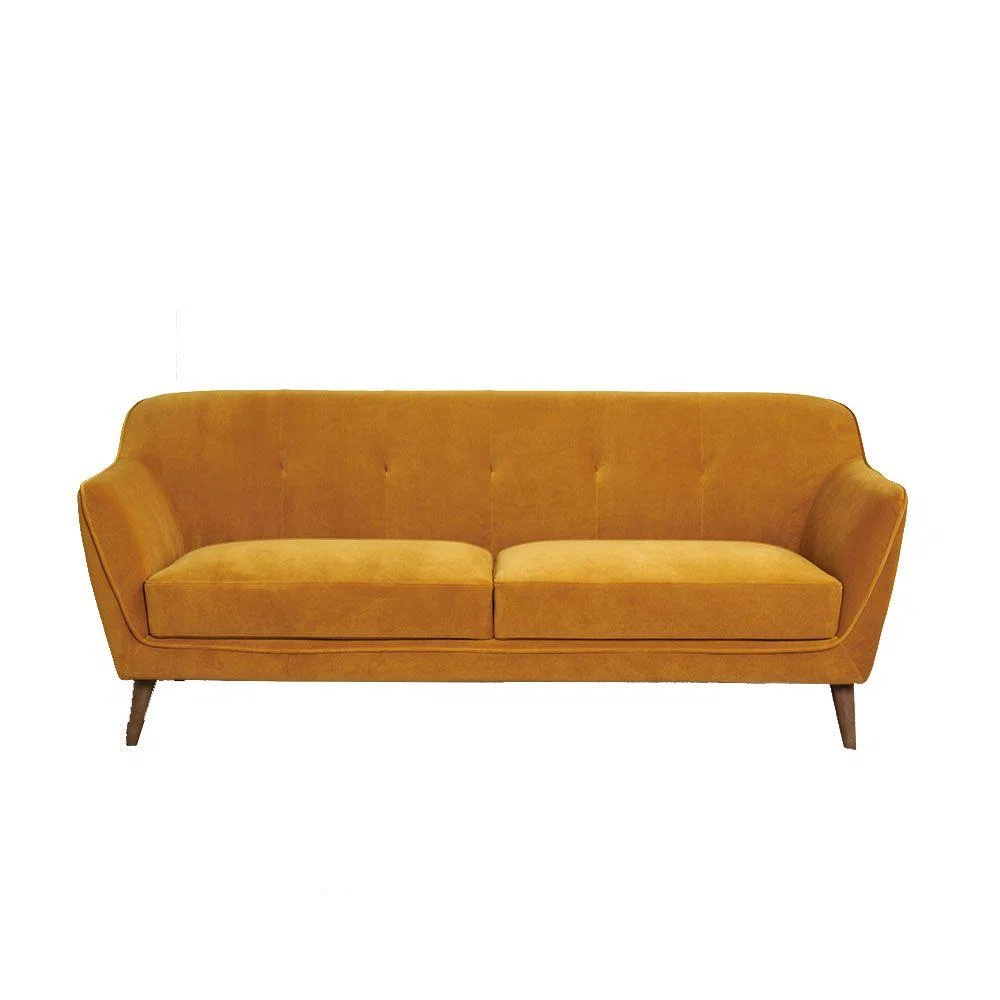 Freddie 3 Seater Mustard Sofa – image 3