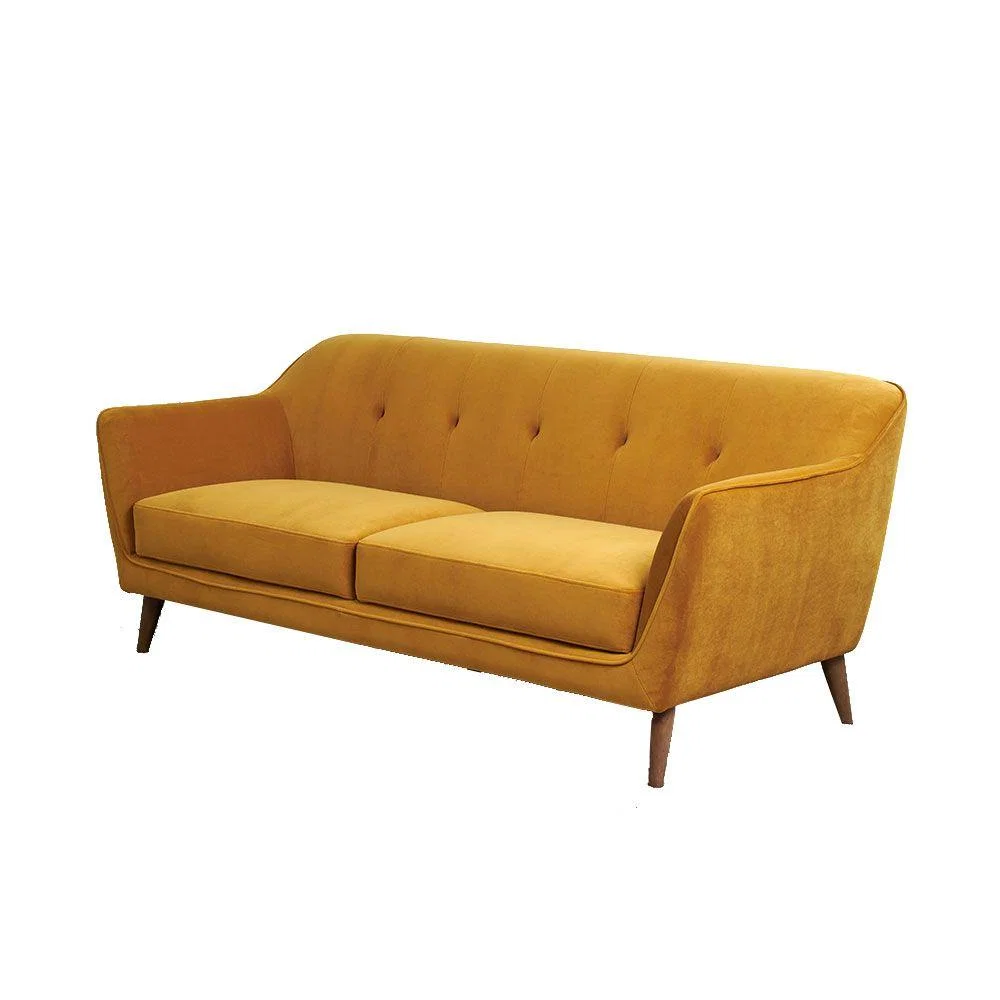 Freddie 3 Seater Mustard Sofa – image 4
