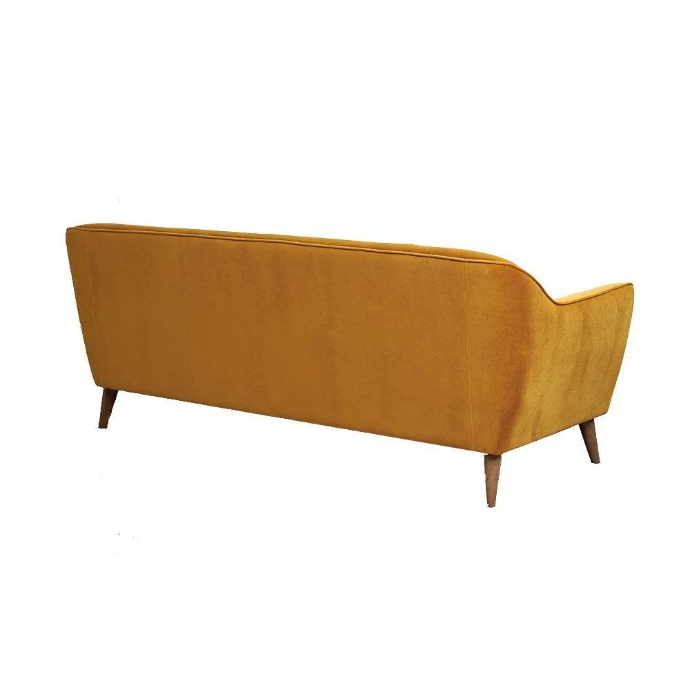 Freddie 3 Seater Mustard Sofa – image 5