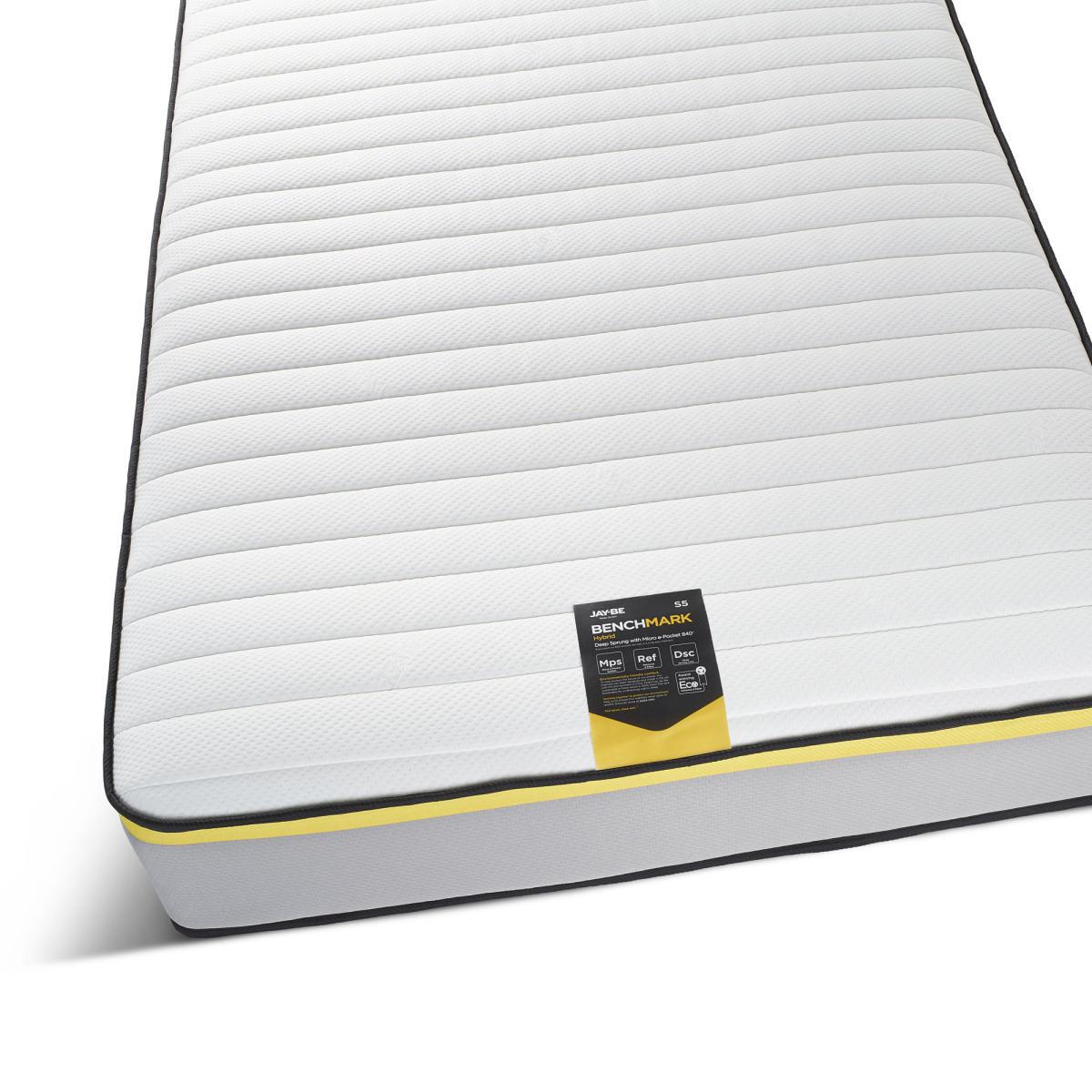 Jay-Be Benchmark S5 Hybrid Boxed Rolled Medium Pocket Sprung Mattress White – image 4