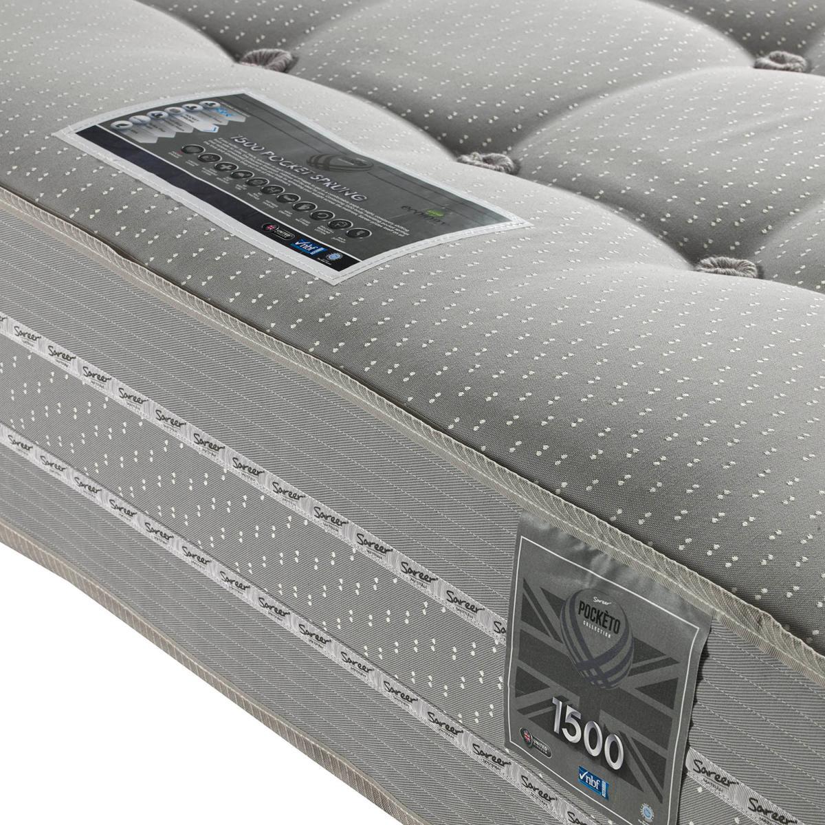 Pocketo Medium Firm 1500 Memory Mattress Grey – image 3