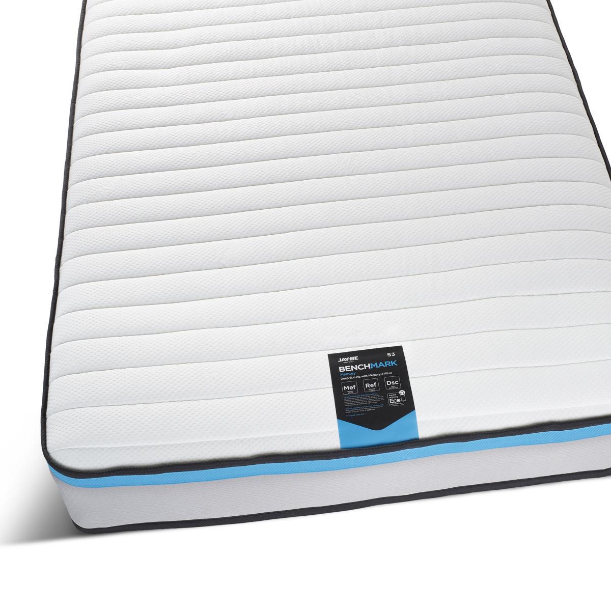 Jay-Be Benchmark S3 Medium Memory Fibre Sprung Mattress White – image 4