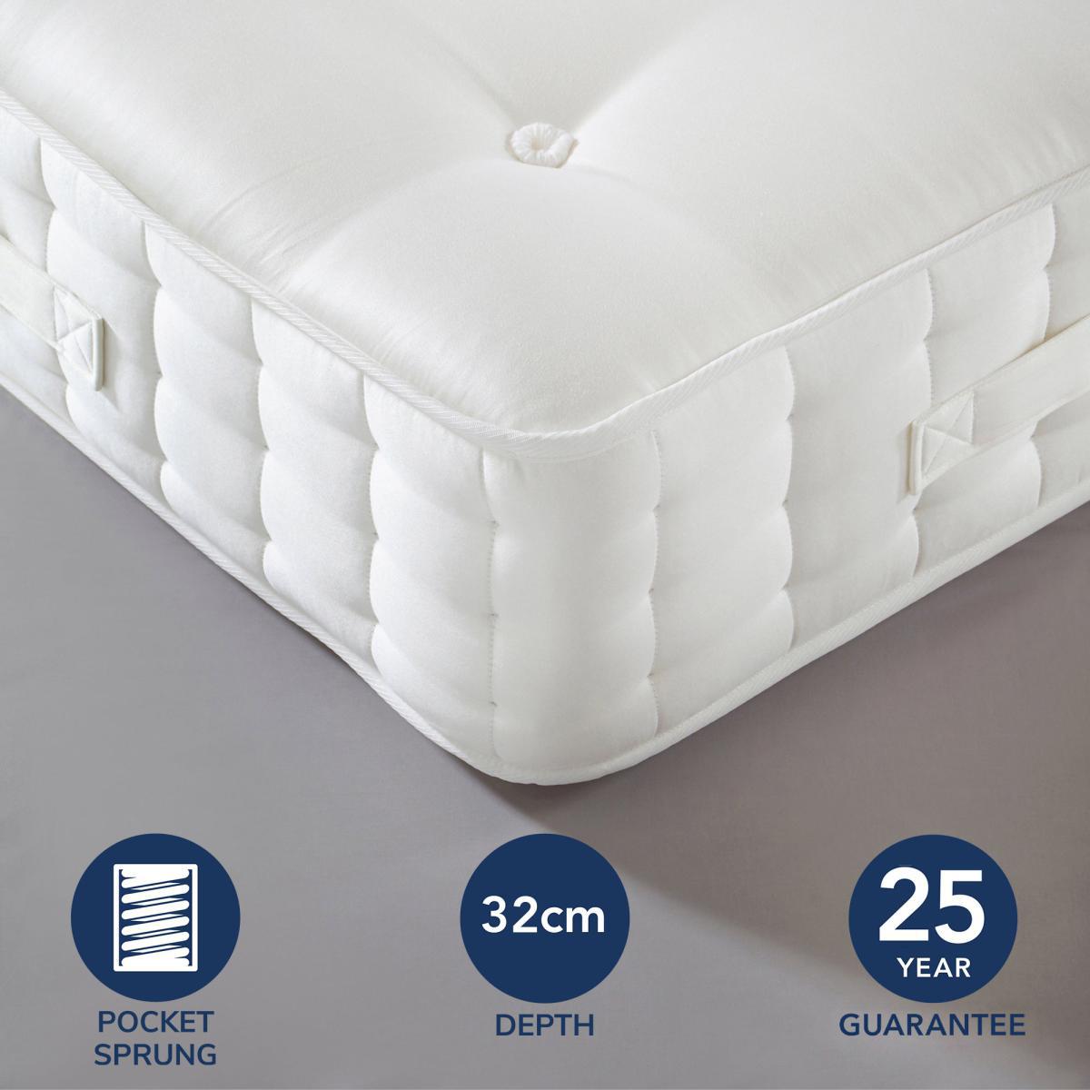 Dorma Centenary 5000 Pocket Sprung Mattress Off-White – image 1