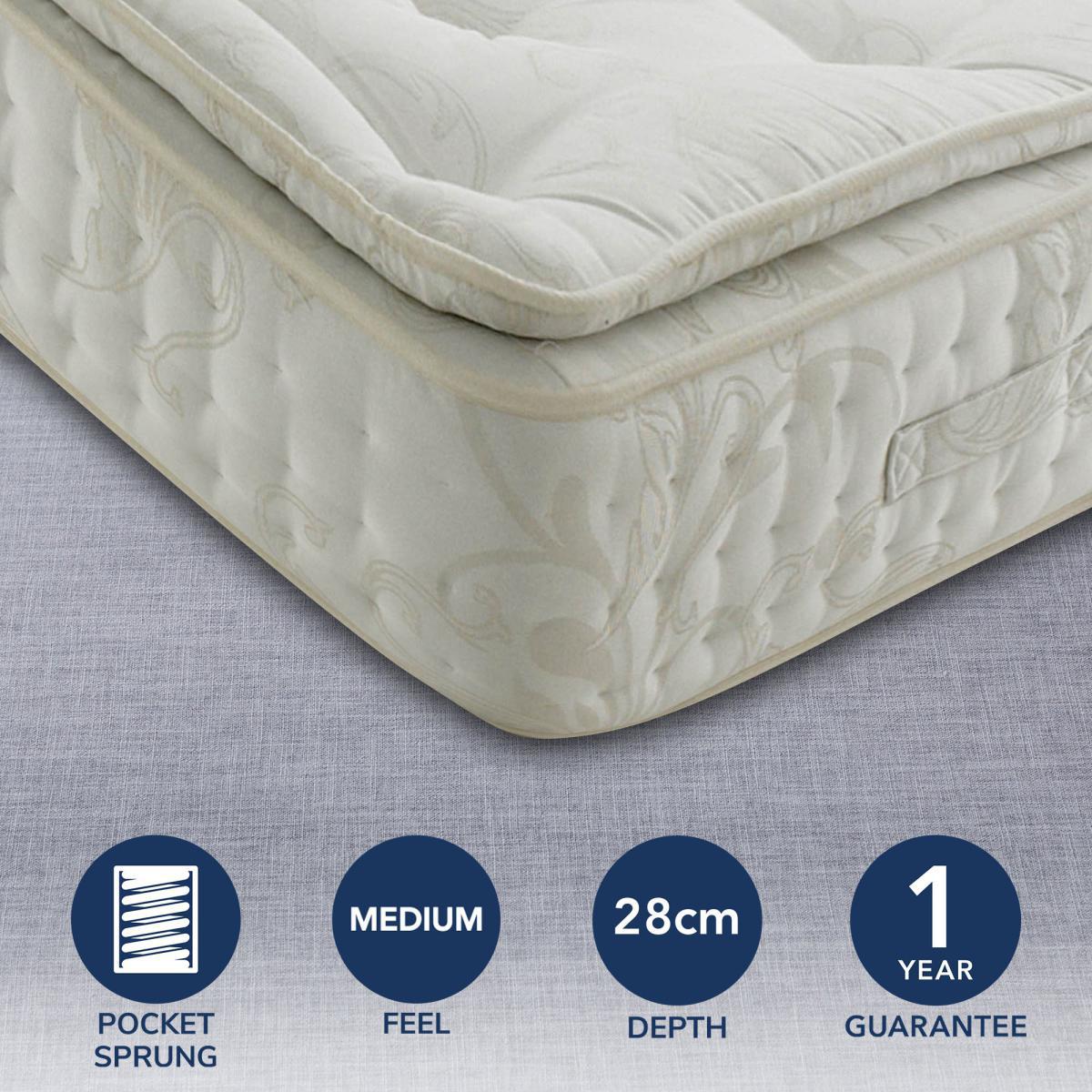 Signature Medium Pillow Top 2000 Pocket Mattress Natural – image 1