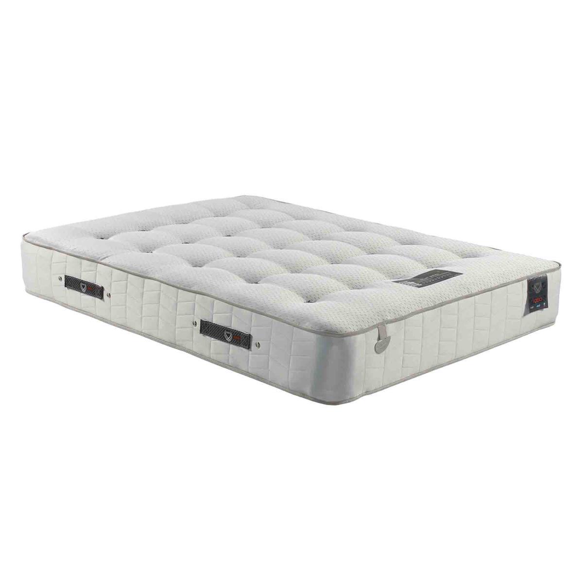 Pocketo Medium Firm 1000 Cool Blue Memory Foam Mattress White – image 2
