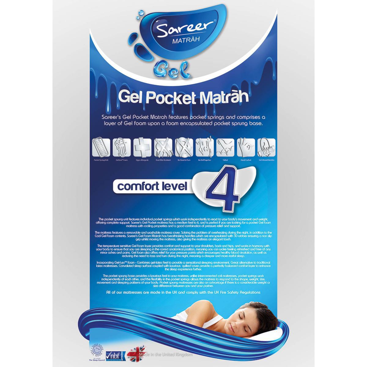 Matrah Medium Gel Pocket Mattress White – image 5