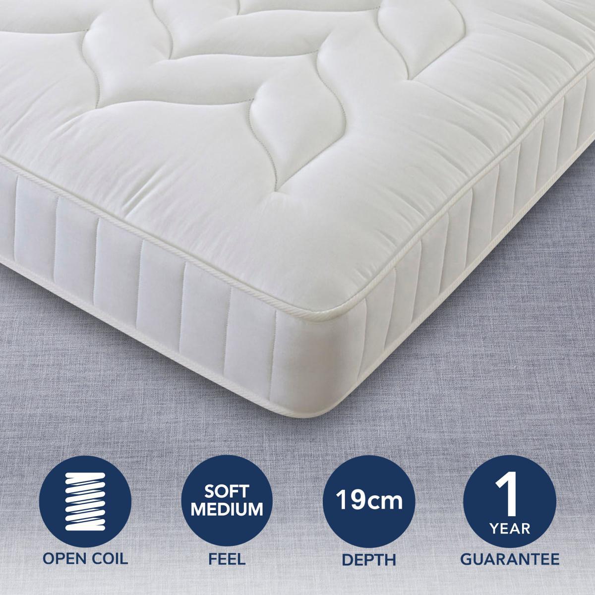 Comfort Master Soft Medium Quilted Mattress White