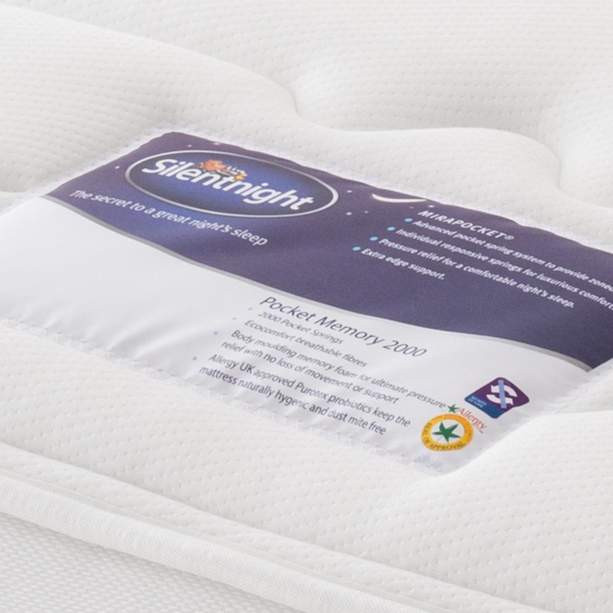 Silentnight Soft Medium 2000 Pocket Memory Mattress White – image 4