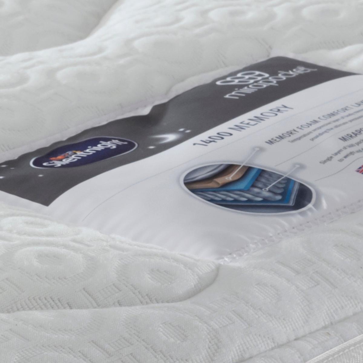 Silentnight Medium 1400 Pocket Memory Mattress White – image 5