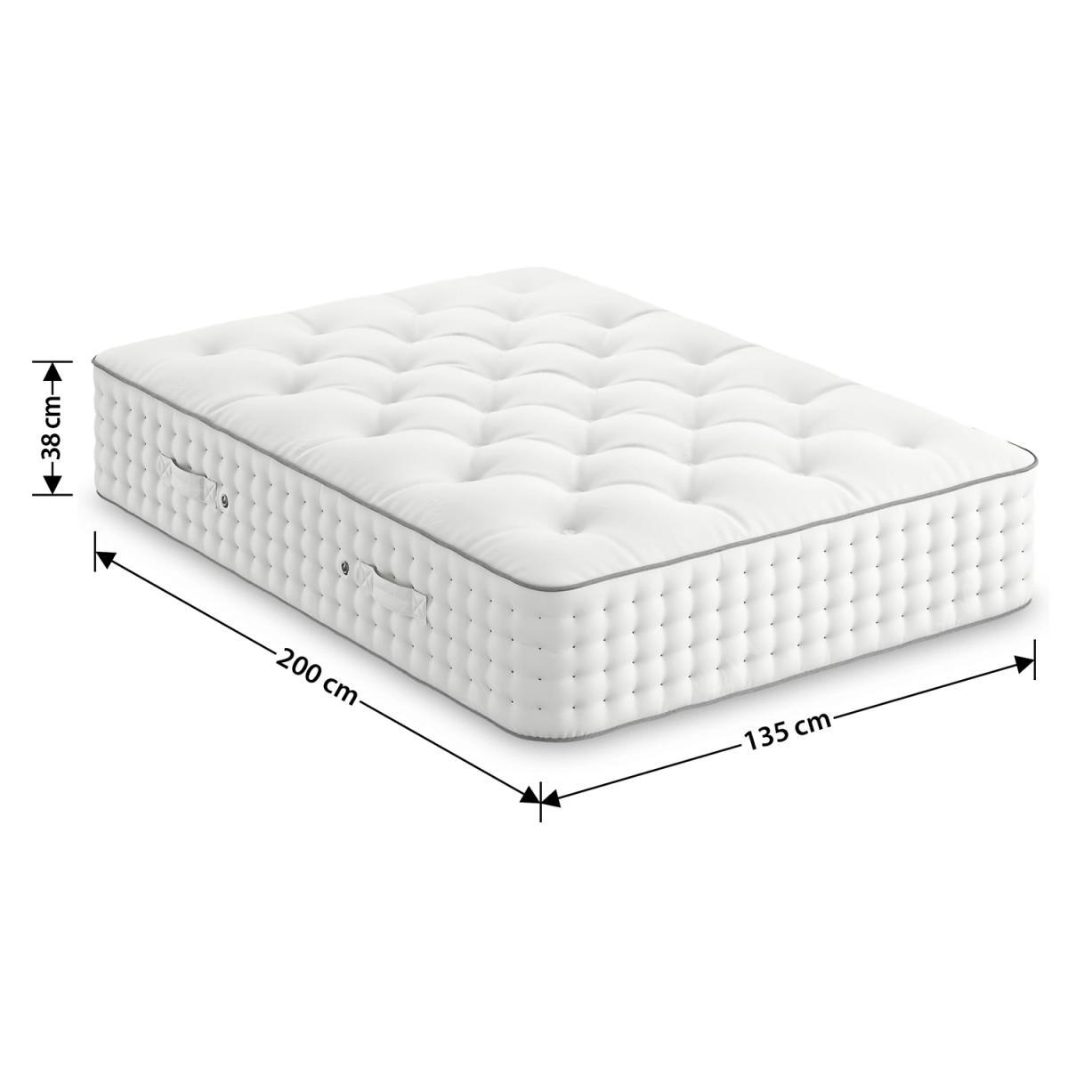 M&S Natural Wool 2000 Pocket Sprung Medium Mattress - 6FT - White, White – image 5