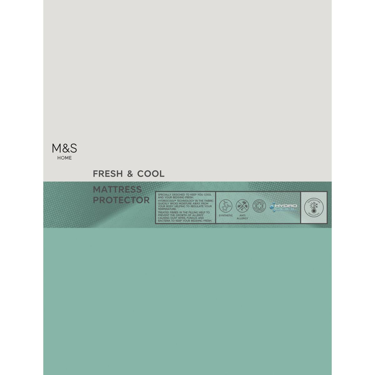 M&S Fresh & Cool Mattress Protector - SGL - White, White – image 2