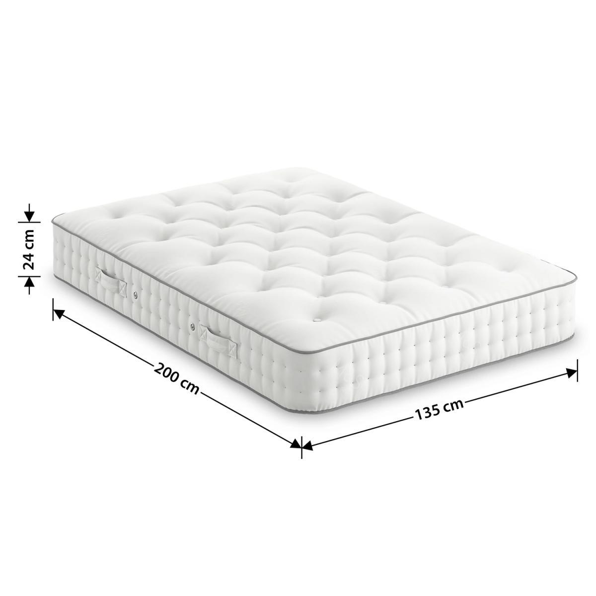 M&S Natural Wool 1000 Pocket Sprung Medium Mattress - 4FT6 - White, White – image 5