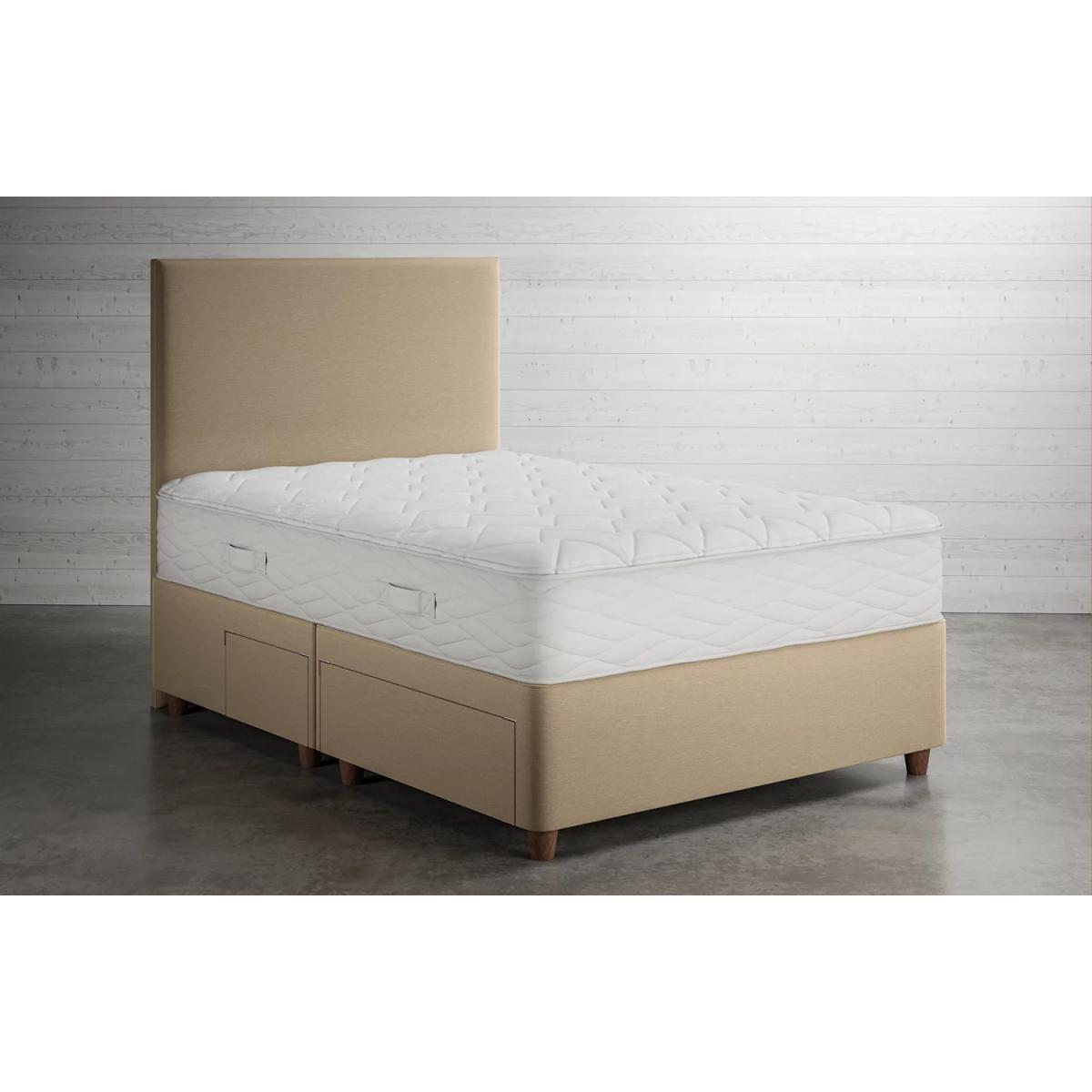 M&S Memory Foam 1050 Pocket Sprung Medium Mattress - 4FT6 - White, White – image 3