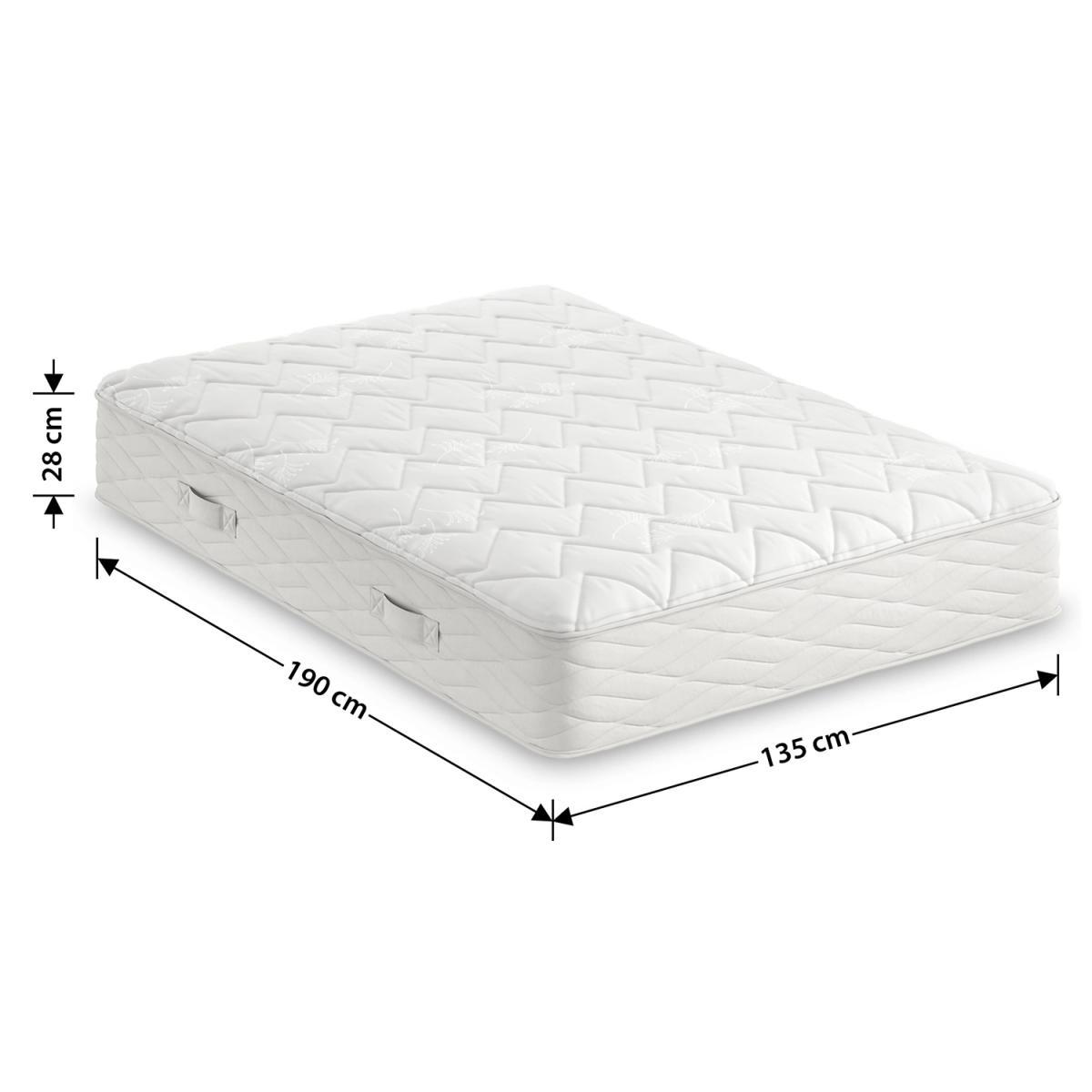 M&S Memory Foam 1050 Pocket Sprung Medium Mattress - 4FT6 - White, White – image 5
