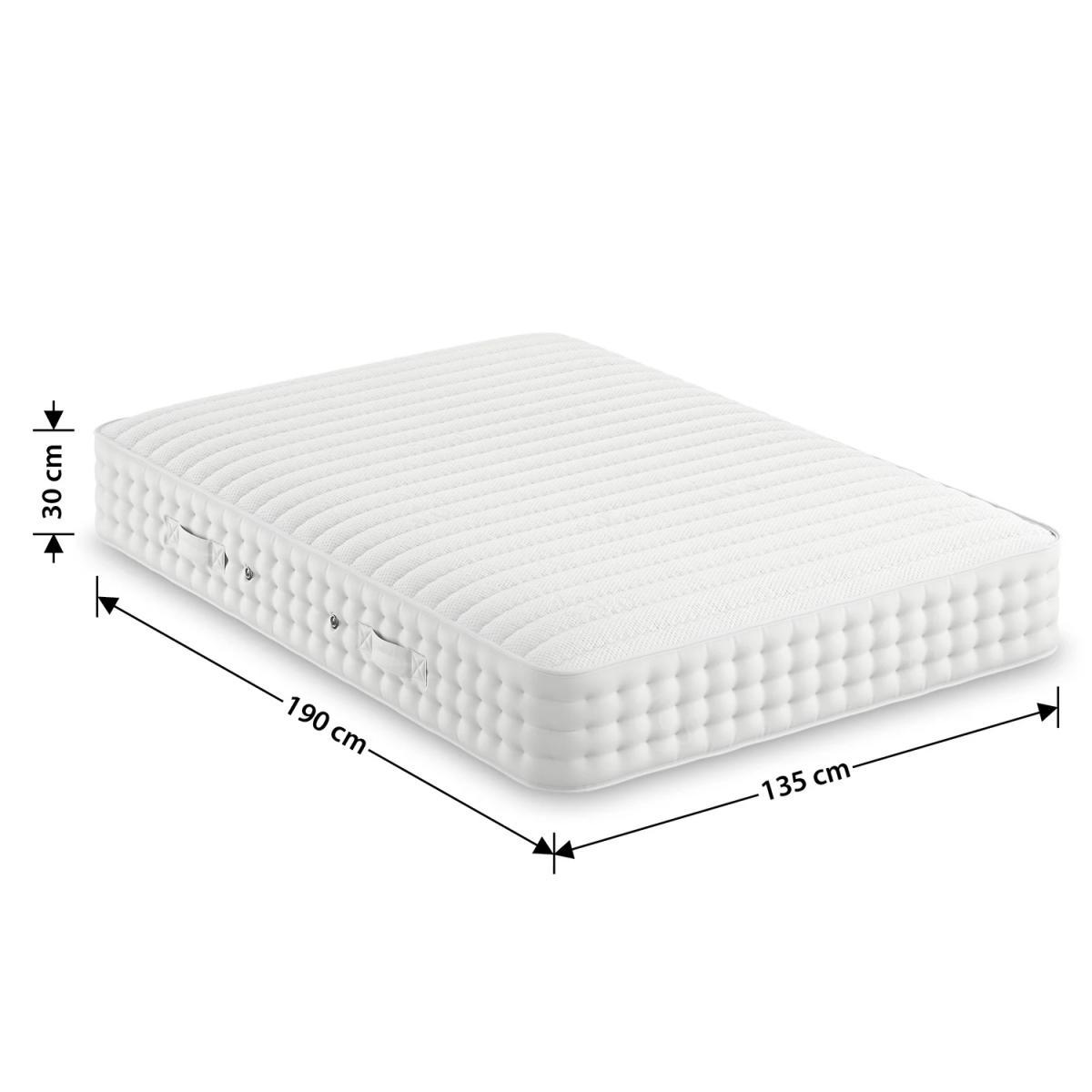 M&S Memory Foam 1250 Pocket Sprung Firm Mattress - 4FT6 - White, White – image 5