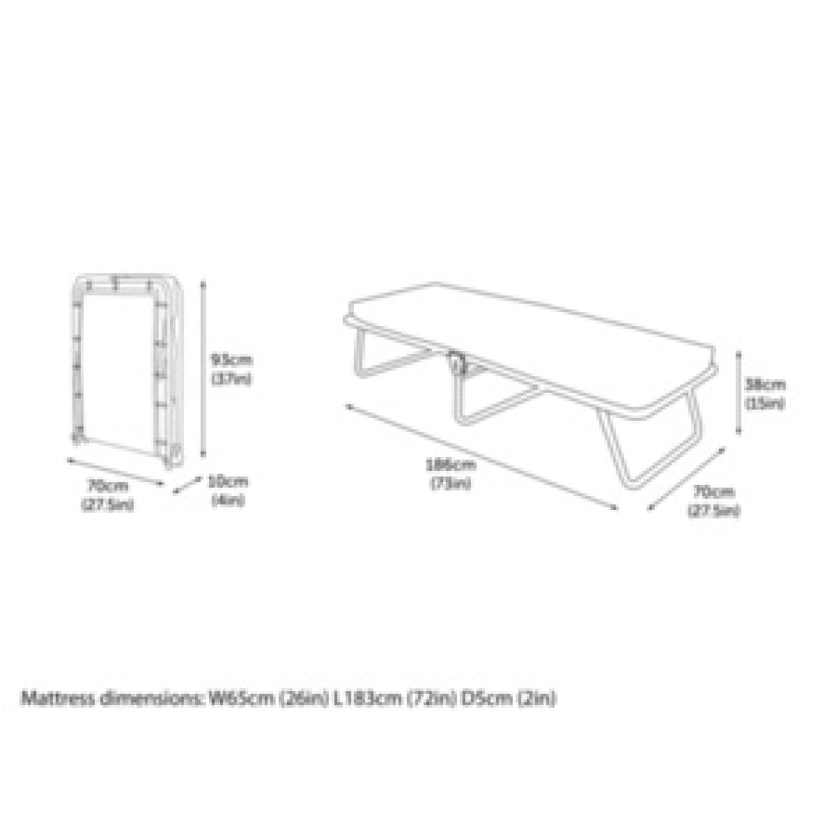 Jay-Be Single Value Folding Bed with Memory Foam Mattress - Black – image 10