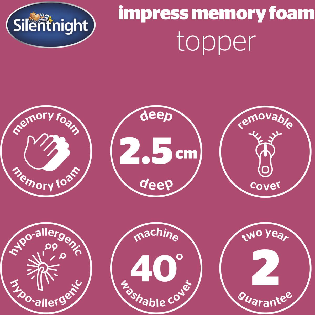 Silentnight Memory Foam Topper - King – image 9