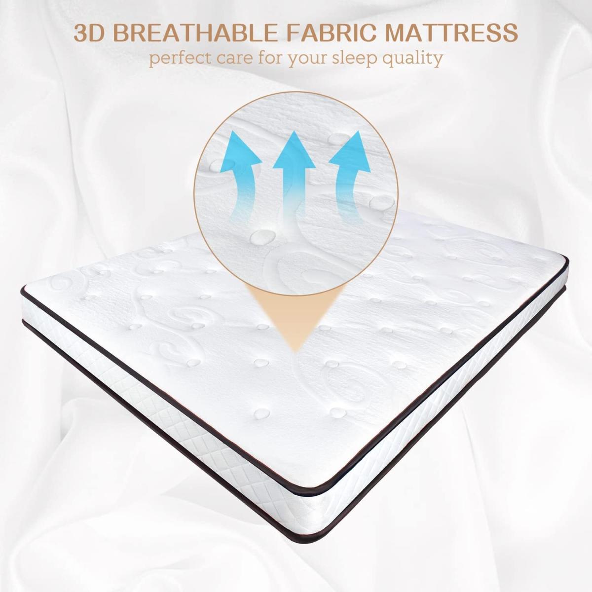 Hybrid Memory Foam Sprung Mattress - White / 20CM / 25.8kg – image 5