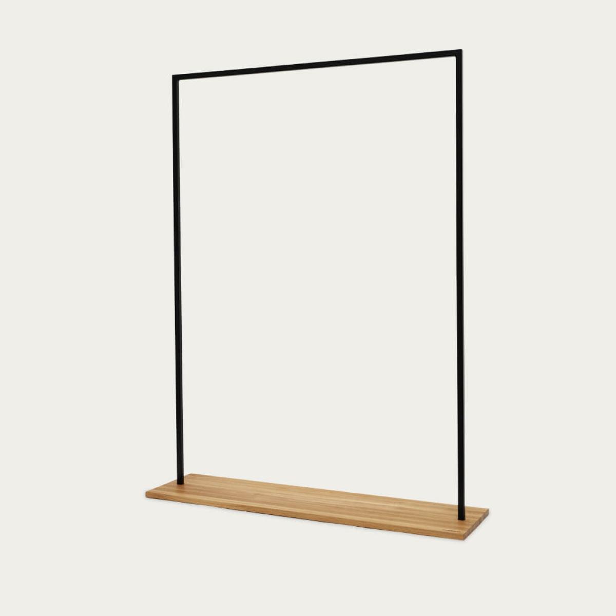 Oak Jet Black Clothes Rail Hangon