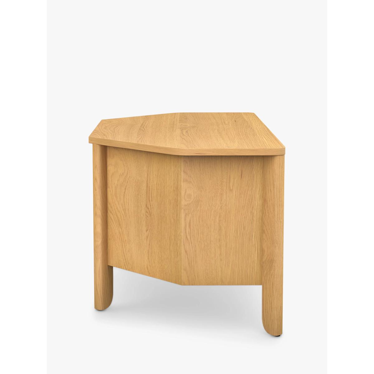 ANYDAY John Lewis & Partners Fern Corner TV Stand for TVs up to 43, Oak – image 3
