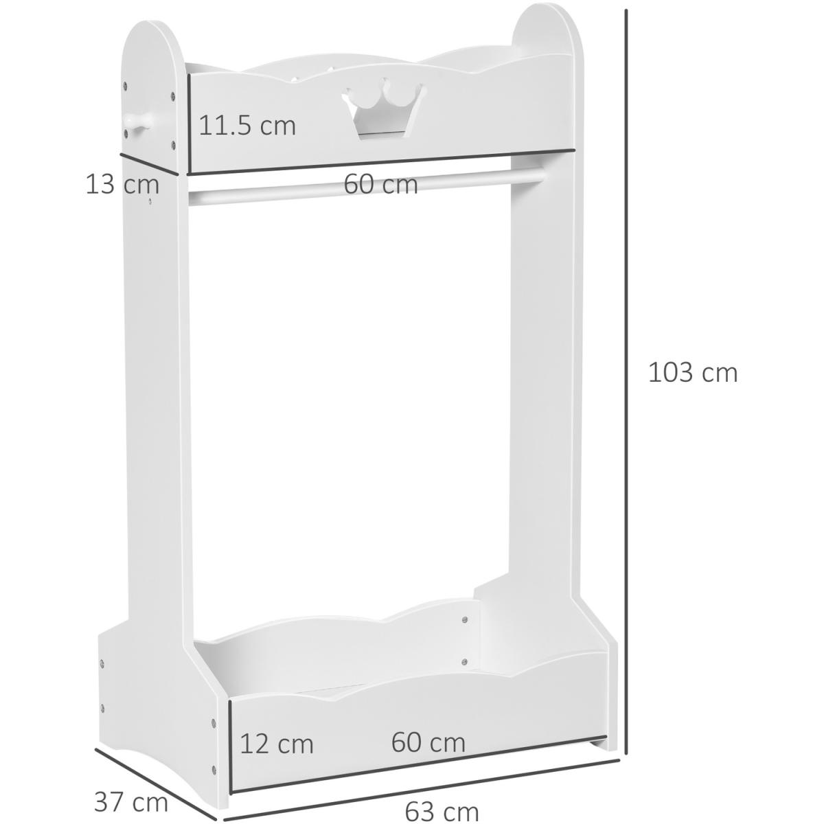 Kids Wood Clothes Rack - White – image 5