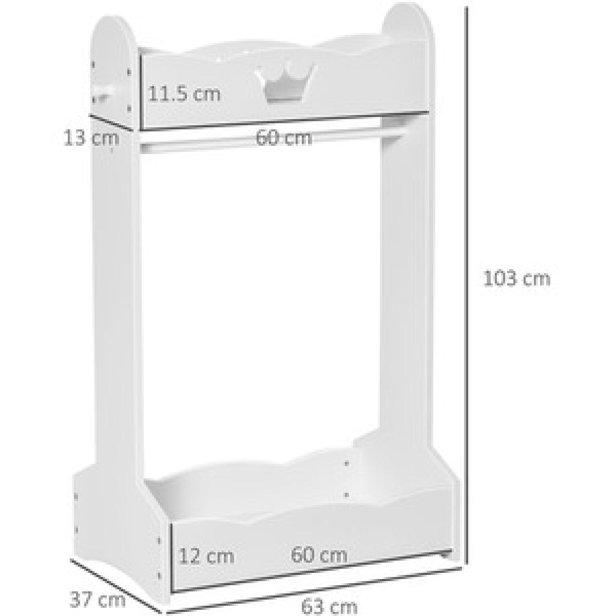 Kids Wood Clothes Rack - White – image 7