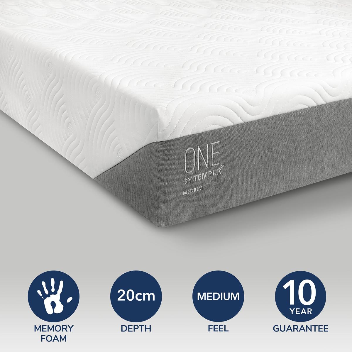Tempur One Medium Memory Foam Mattress Grey – image 2