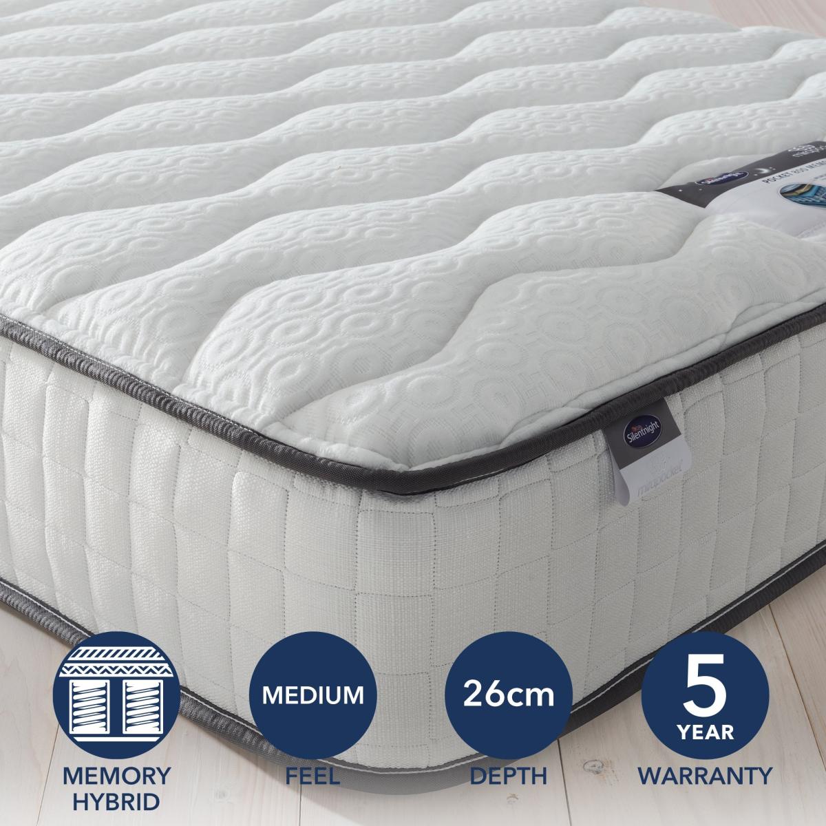 Return - Silentnight Medium 800 Pocket Memory Mattress, Double – image 2